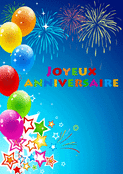 F&ecirc;te color&eacute;e avec ballons et &eacute;toiles